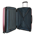 Pierre Cardin Medium Hard-Shell Checked Suitcase with TSA Lock - Burgundy 65cm, 89L