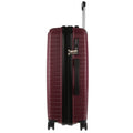 Pierre Cardin Medium Hard-Shell Checked Suitcase with TSA Lock - Burgundy 65cm, 89L