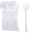 1200x Reusable & Disposable Plastic Spoons BPA Free Bulk Cutlery in White - SuperSaverAU - view 2