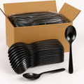 1200x Reusable Plastic Spoons Cutlery Bulk BPA Free Extra Strong - Gloss Silver - SuperSaverAU - view 2