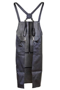 Pierre Cardin Professional Leather Apron with 2 Front Pockets - Black