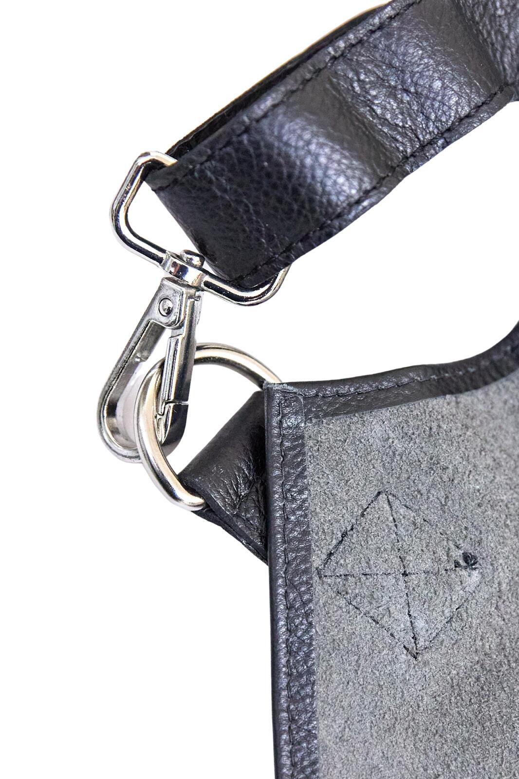 Pierre Cardin Professional Leather Apron with 2 Front Pockets - Black