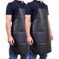 Pierre Cardin Leather Apron with 2 Front Pockets - Black, 2 Pack