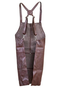 Pierre Cardin Professional Leather Apron with 2 Front Pockets - Brown