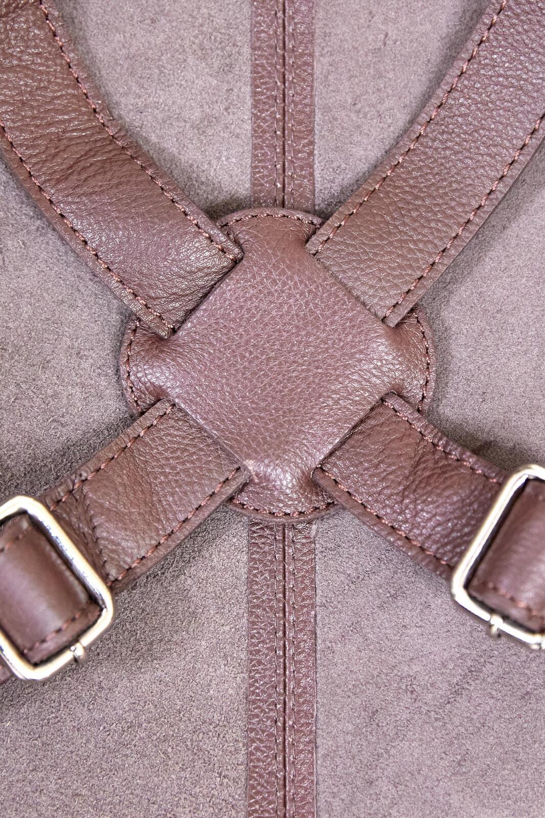 Pierre Cardin Professional Leather Apron with 2 Front Pockets - Brown