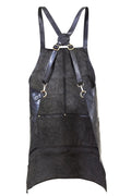 Pierre Cardin Professional Leather Apron with 2 Front Pockets - Black