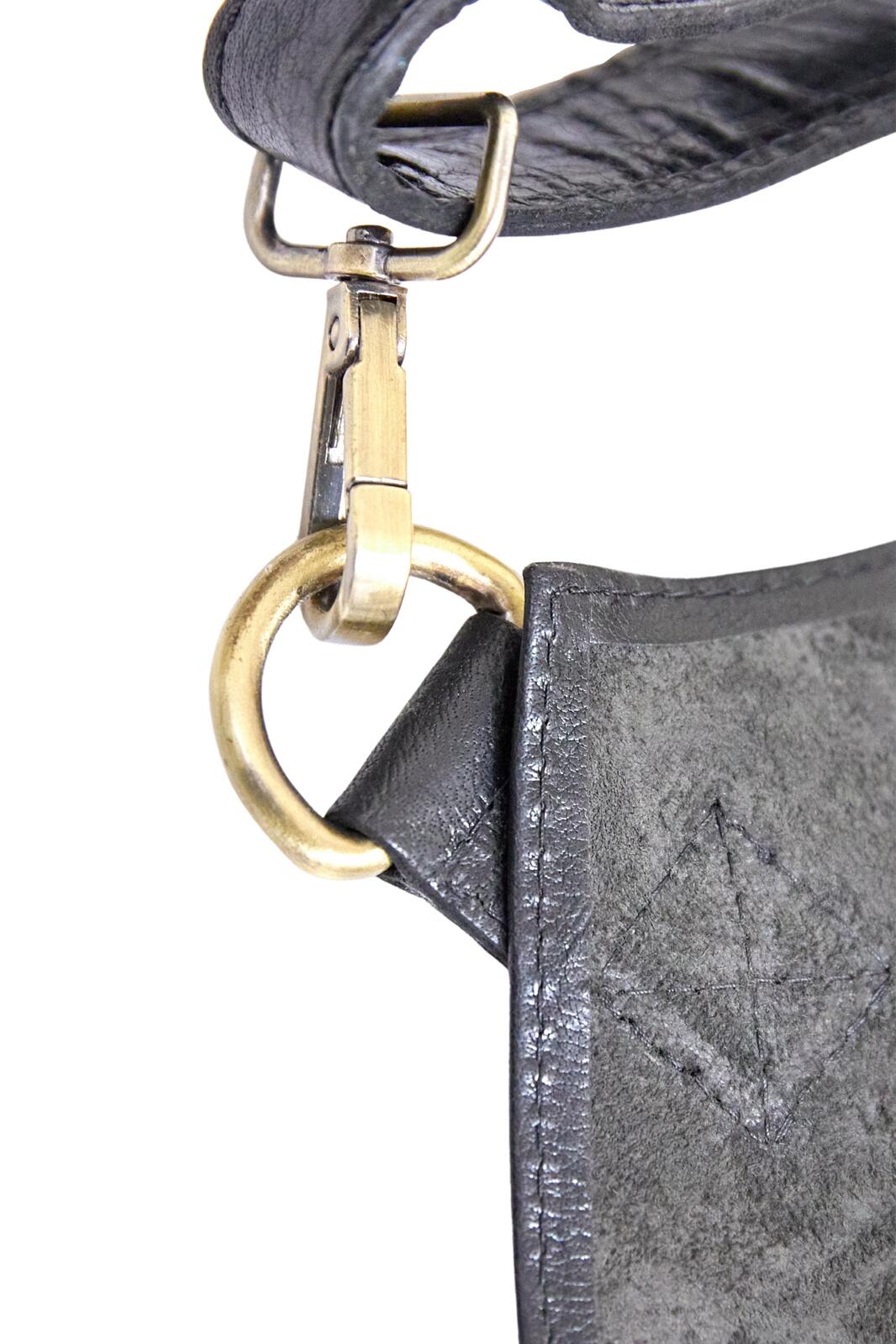 Pierre Cardin Professional Leather Apron with 2 Front Pockets - Black
