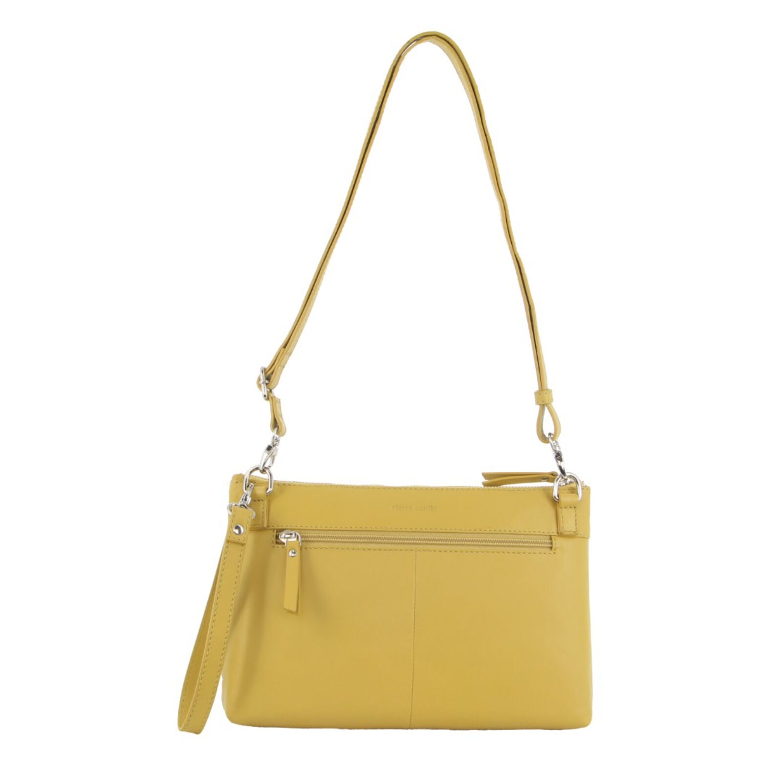 Pierre Cardin Vegan Leather Crossbody Clutch Bag - Yellow