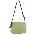 Pierre Cardin Leather Dual Zip Crossbody Bag - Jade