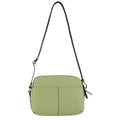 Pierre Cardin Leather Dual Zip Crossbody Bag - Jade