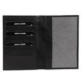 Pierre Cardin Leather Passport Travel Wallet with RFID Protection - Black