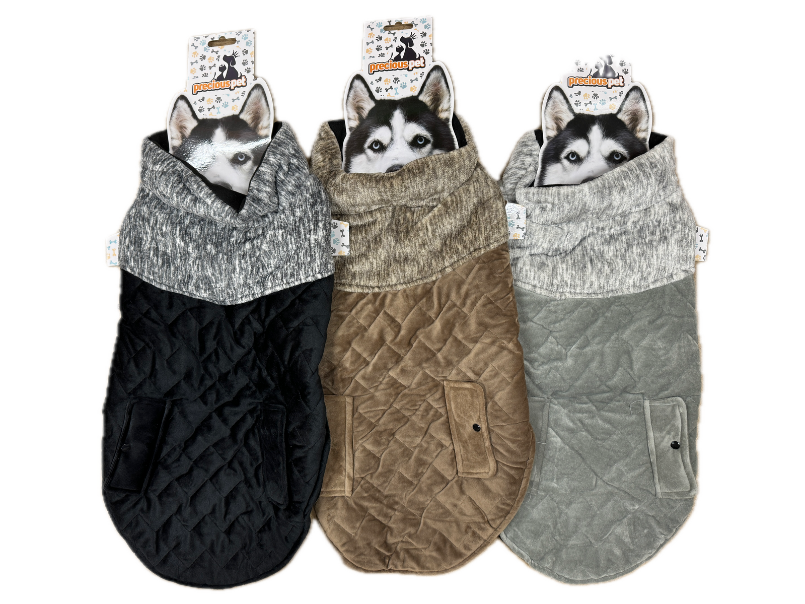 Premium Quilted Dog Jacket with Thermal Fleece Lining - 60cm