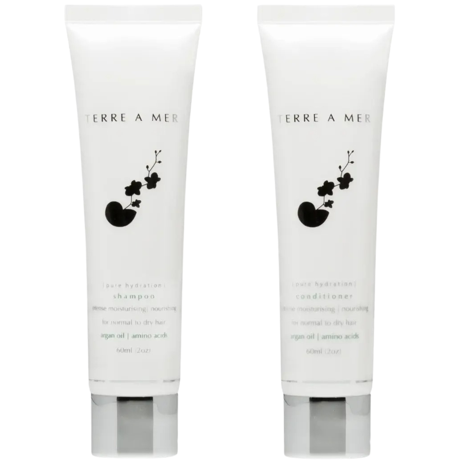 Terre A Mer Pure Hydration Shampoo & Conditioner Duo - 60ml Travel Size - SuperSaverAU - view 1