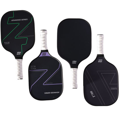 Premium 4x Graphite Carbon Fiber Pickleball Paddles with Cushioned Grip