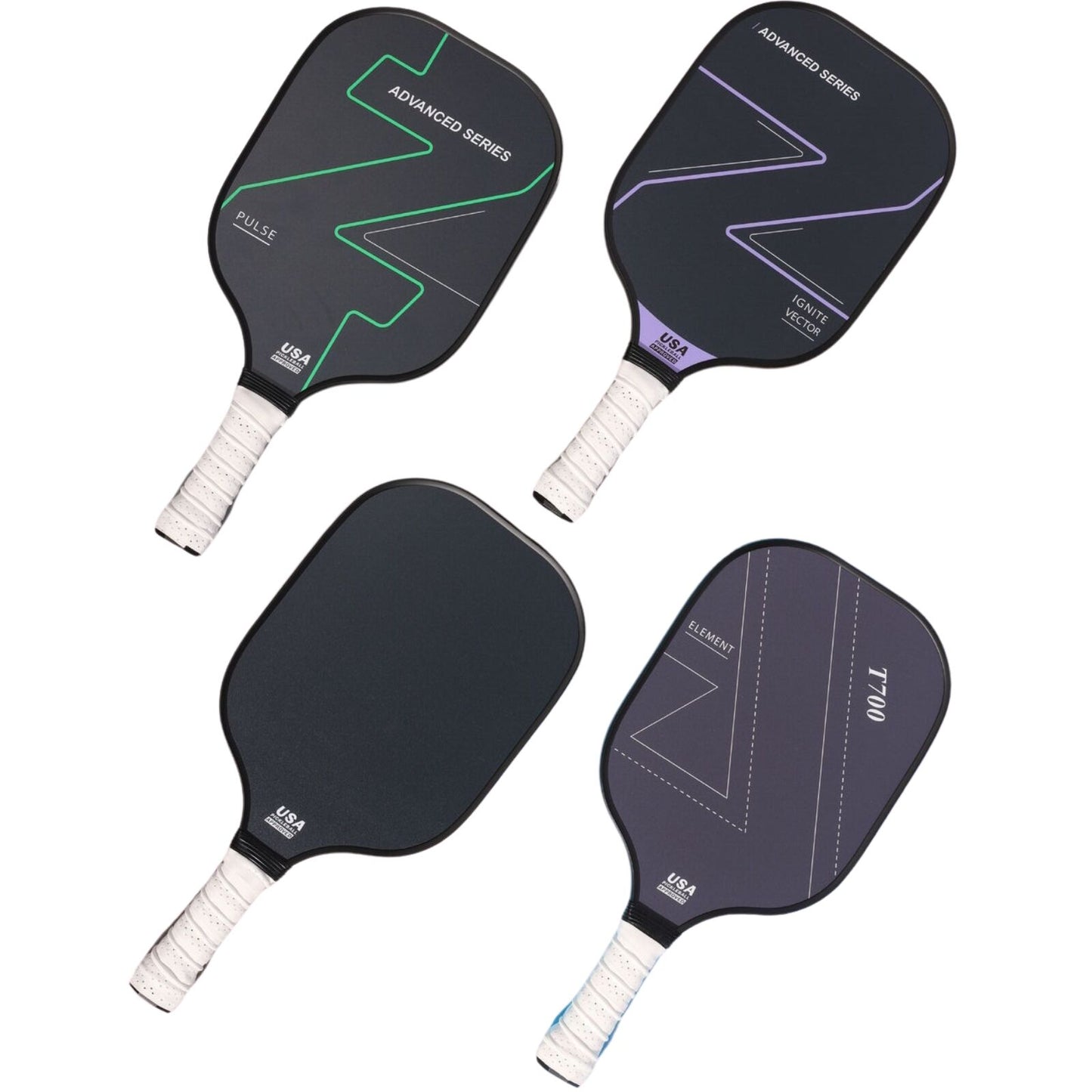 4x Graphite Carbon Fiber Pickleball Paddles Pickle Ball Racket Racquet Bulk