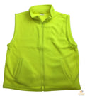 Premium Hi Vis Polar Fleece Vest with Full Zip - Fluro Yellow, L