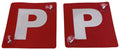 Premium VIC WA Red P Plates with Suction Cups 2 Pack