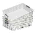 Premium Plastic Storage Baskets – 26.5 x 17.2 x 7.3cm, 36 Pack