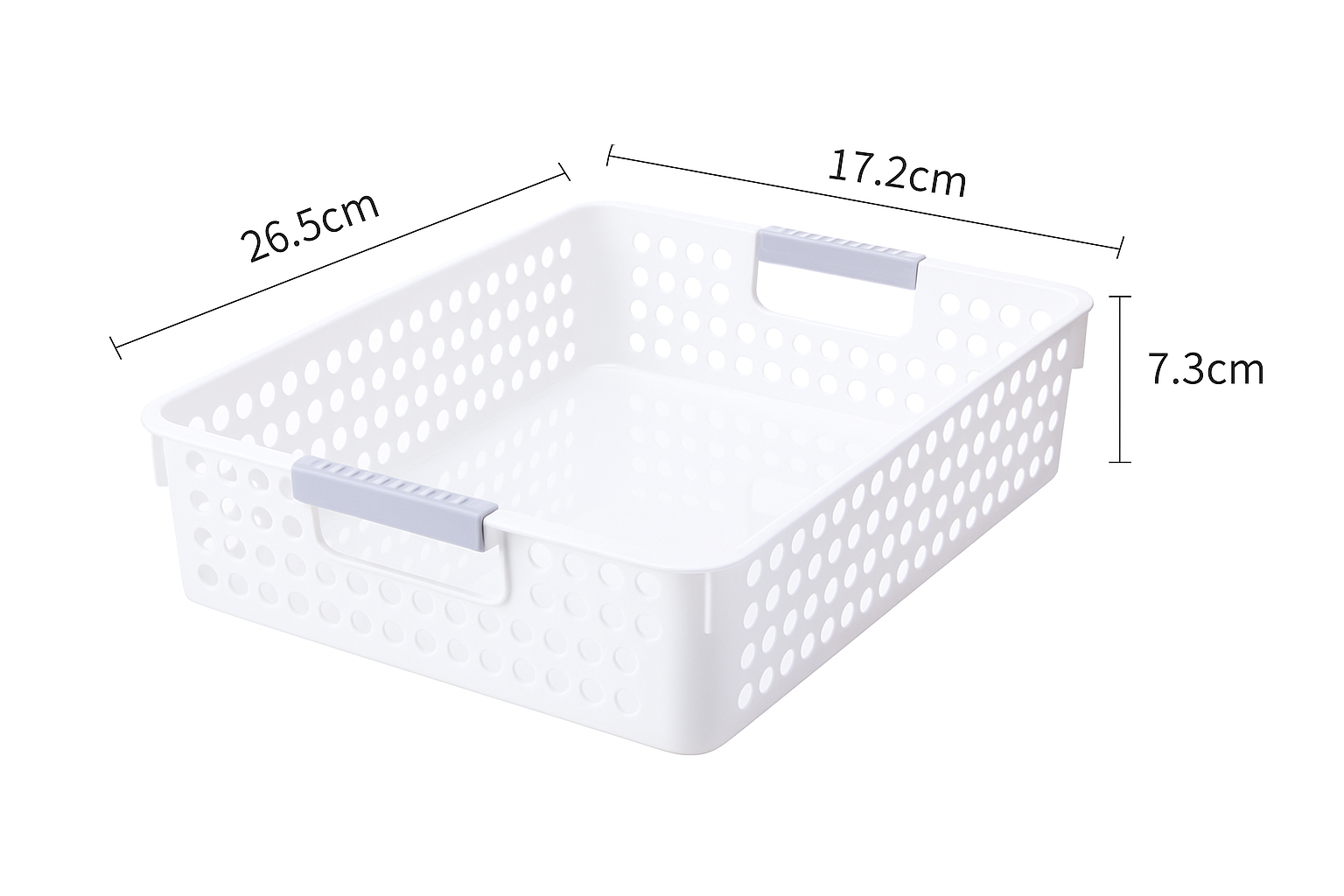 Premium Plastic Storage Baskets – 26.5 x 17.2 x 7.3cm, 36 Pack
