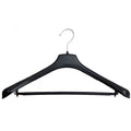 Premium Non-Slip Suit Hanger with Pants Bar - Black