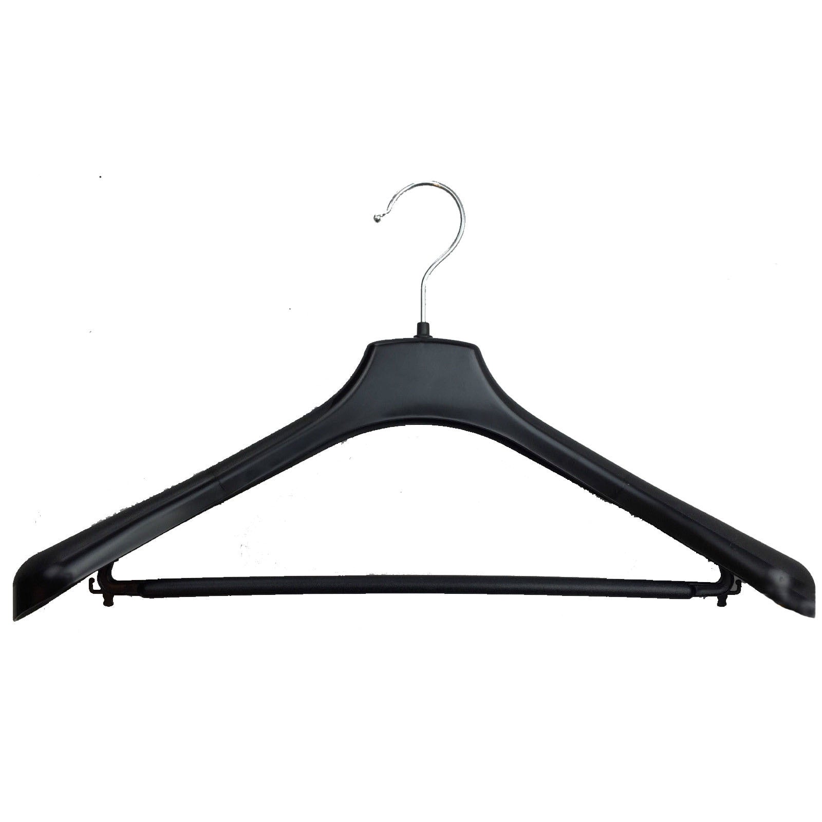 Premium Non-Slip Suit Hanger with Pants Bar - Black