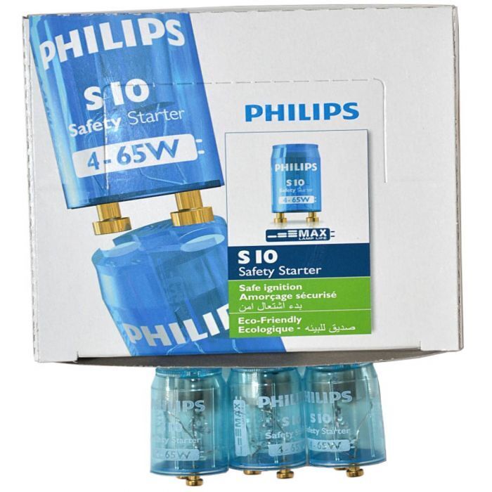 Philips S10 Safety Starters for Fluorescent Lamps - 3 Boxes of 25