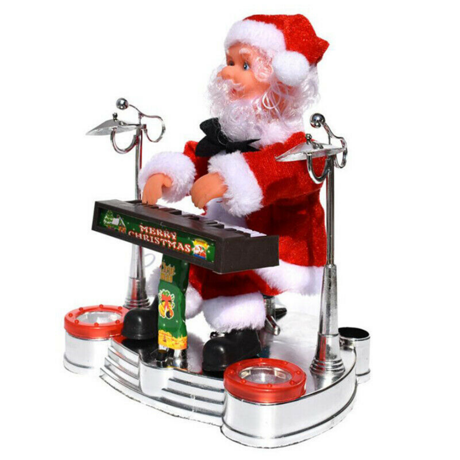 Premium Musical Santa Claus Playing Piano Doll