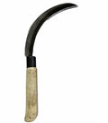 Premium 36cm Farming Sickle with Serrated Carbon Steel Blade & Wooden Handle