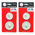 Premium Bath & Sink Plugs with Chrome Rubber Finish - 4 Pack