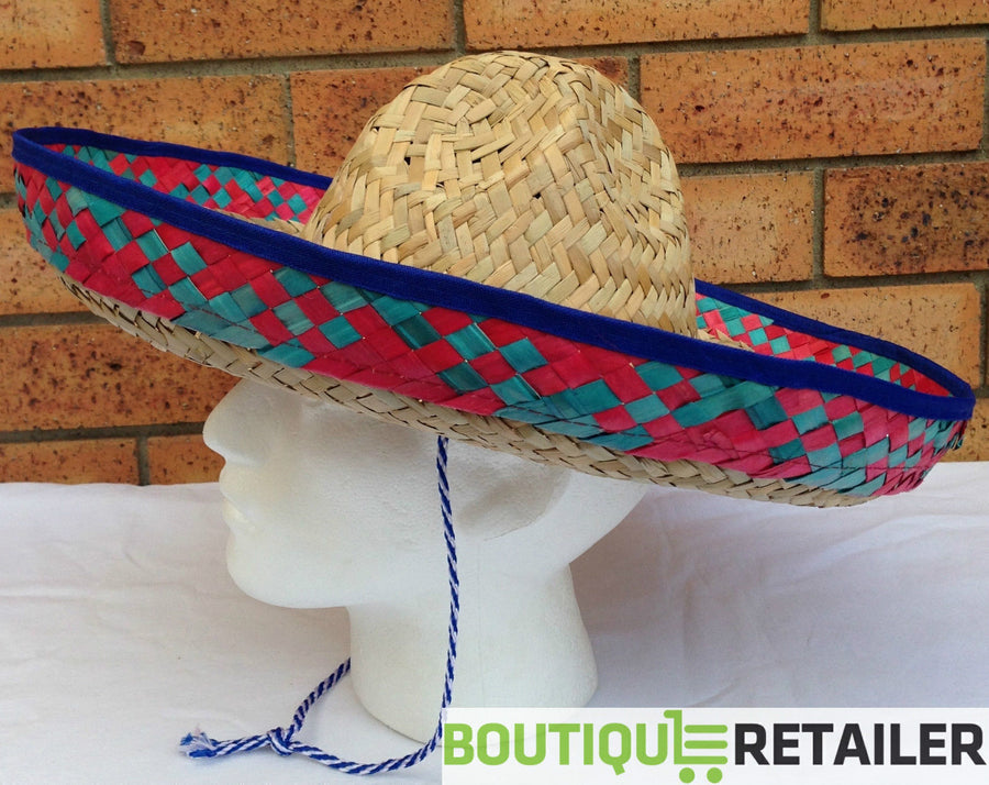 Premium Mexican Sombrero Straw Costume Hats - Bulk Pack of 10