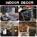 HALLOWEEN STRETCHABLE SPIDER WEB Spooky Decoration with Spiders Party Decor Ghost - SuperSaverAU - view 5