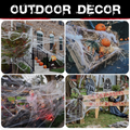 HALLOWEEN STRETCHABLE SPIDER WEB Spooky Decoration with Spiders Party Decor Ghost - SuperSaverAU - view 6