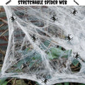 HALLOWEEN STRETCHABLE SPIDER WEB Spooky Decoration with Spiders Party Decor Ghost - SuperSaverAU - view 8