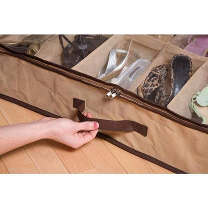 Soft Material Shoe Under Organizer for 12 Pairs of Shoes