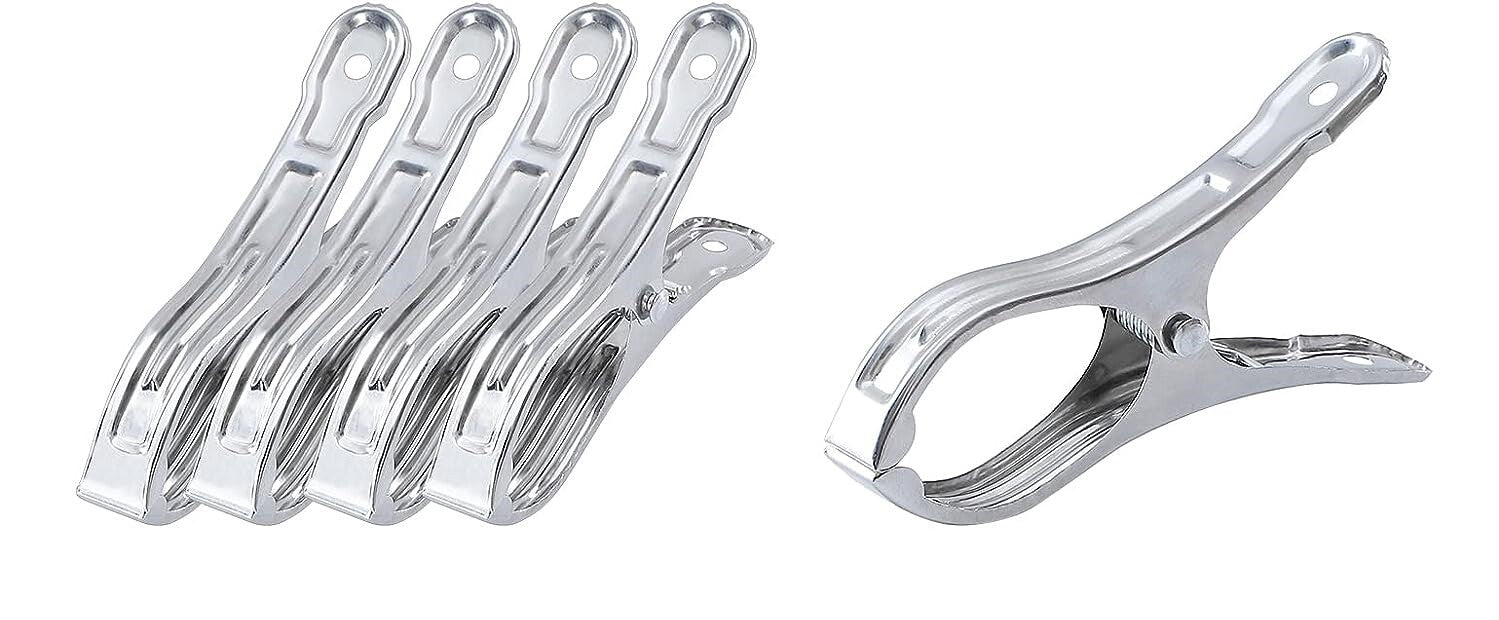 6 Jumbo Stainless Steel Clothes Pegs - 12cm Laundry Clips - SuperSaverAU - view 4