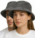 Premium Grey 100% Cotton Terry Towelling Stingy Brim Bucket Hat L/XL