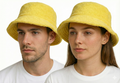 Premium Yellow 100% Cotton Terry Towelling Stingy Brim Bucket Hat L/XL