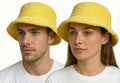 Premium Yellow 100% Cotton Terry Towelling Stingy Brim Bucket Hat L/XL