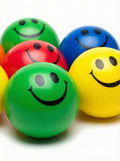Premium Smiley Stress Balls 12 Pack Soft Hand Squeeze Toys Assorted Colours