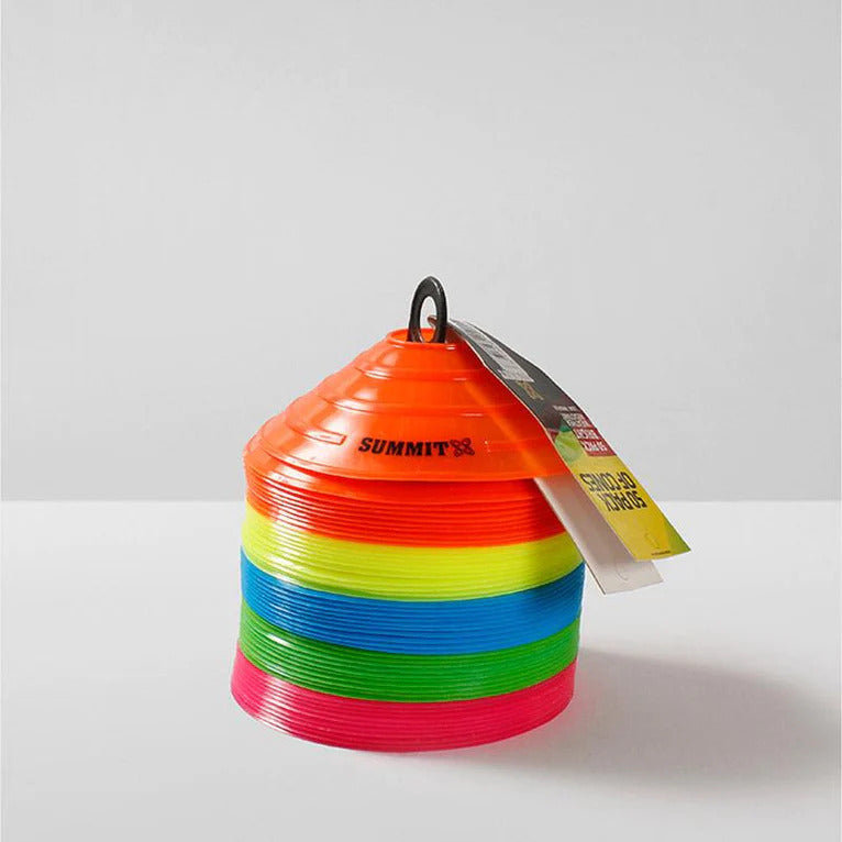Marker Cones 50 Pack - 50 Low-Rise Weather Resistant Training Discs, 5 Colors - SuperSaverAU - view 3