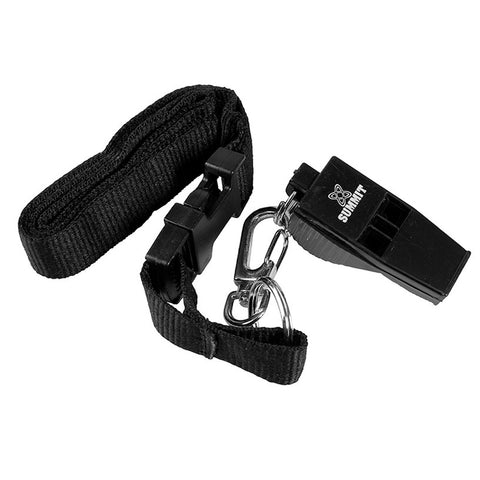 Summit Pealess Referee Whistle with Lanyard & Quick Release Clip