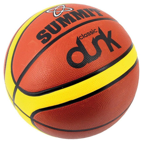 Summit Classic Dunk Synthetic Rubber Basketball for Indoor & Outdoor Play - Size 7