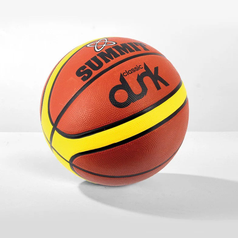 Summit Classic Dunk Synthetic Rubber Basketball for Indoor & Outdoor Play - Size 5