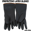 Latex Gloves Rubber PPE Industrial Anti Chemical Acid Heavy Duty Work - SuperSaverAU - view 2