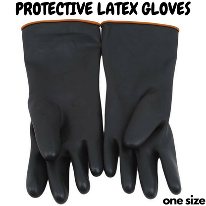 Latex Gloves Rubber PPE Industrial Anti Chemical Acid Heavy Duty Work