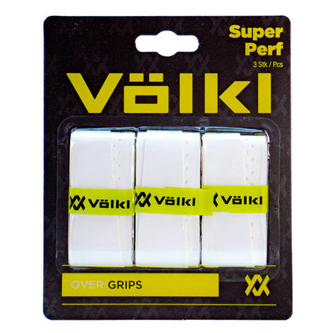 3-Pack Volkl Super Perf Over Grips for Tennis Squash Pickleball Racquets - White - SuperSaverAU - view 2