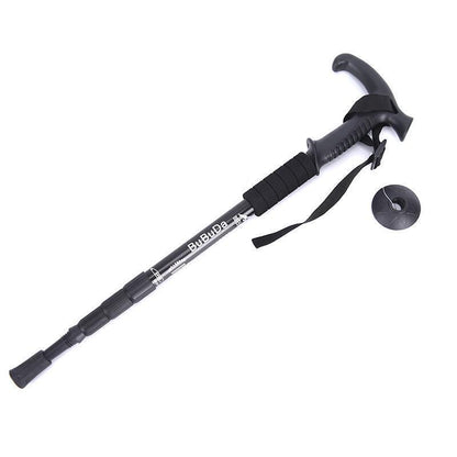 HIKING TREKKING POLE Antishock Adjustable Cane 27.5" to 55.5" Black