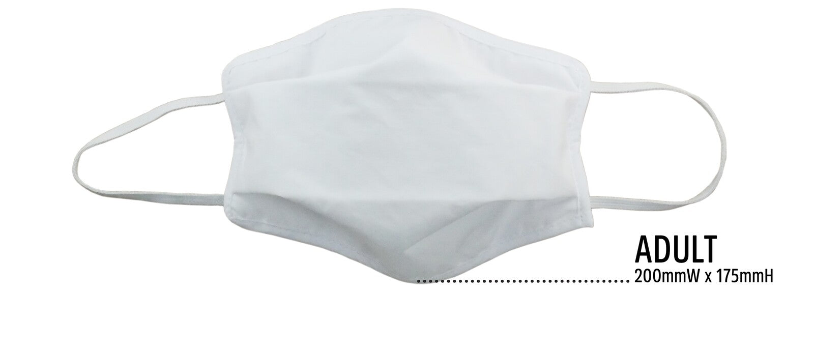 TIGERPLAST Fabric Face Mask Washable Reusable Mask Protect Anti-Microbial Mouth Cover - White - SuperSaverAU - view 4