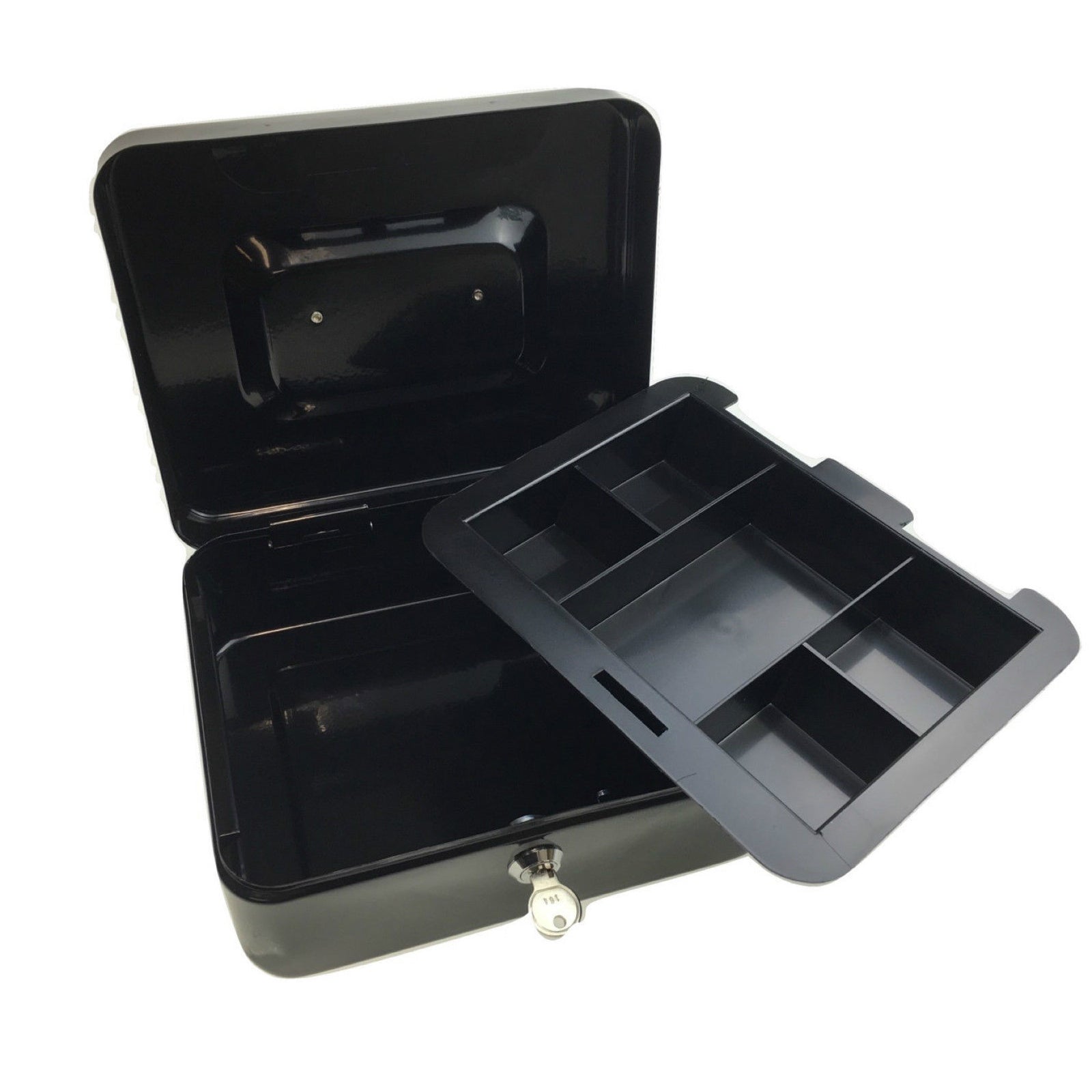 Premium Lockable Metal Cash Box with Deposit Slot & 2 Keys