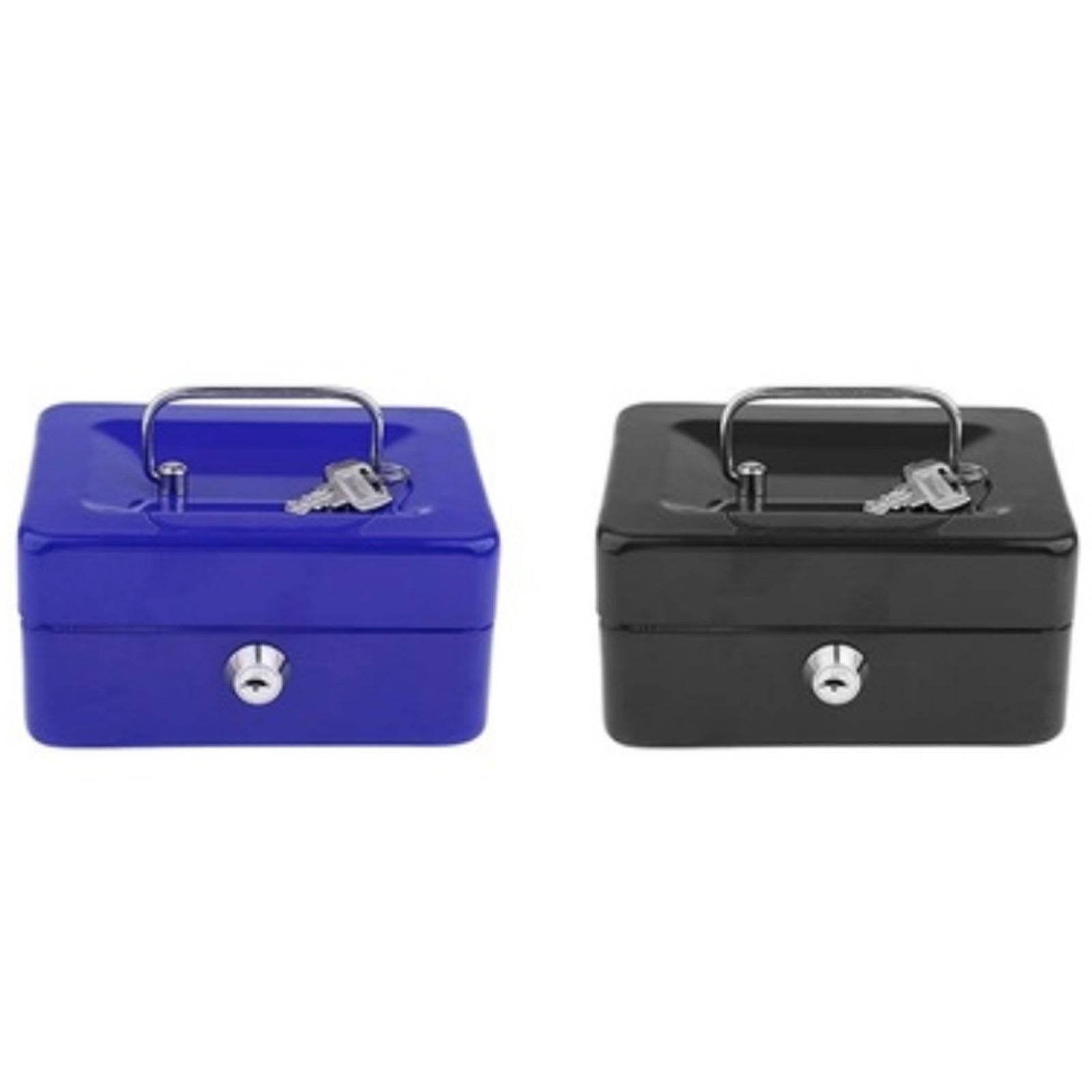 Premium Lockable Metal Cash Box with Deposit Slot & 2 Keys